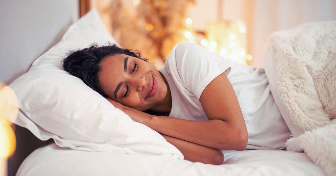 A woman sleeps peacefully.