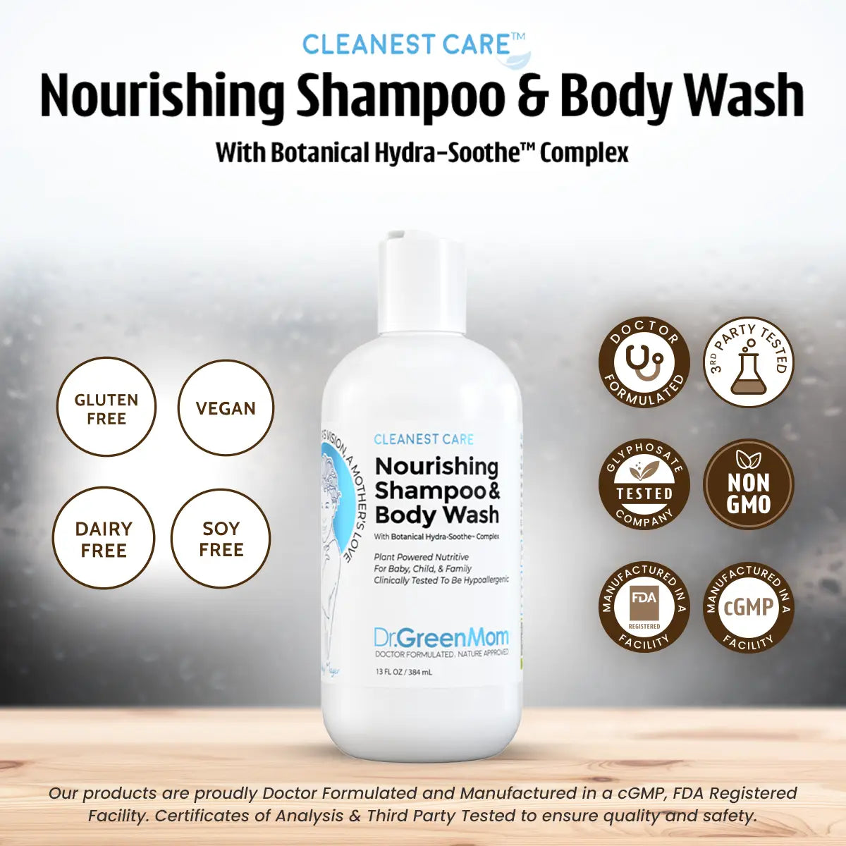 Cleanest Care™ Nourishing Shampoo & Body Wash (With Botanical Hydra-Soothe™ Complex) - 13 oz.