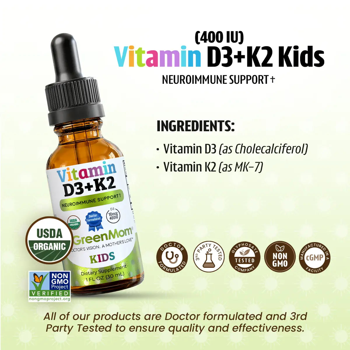 Vitamin D3+K2 (400IU)