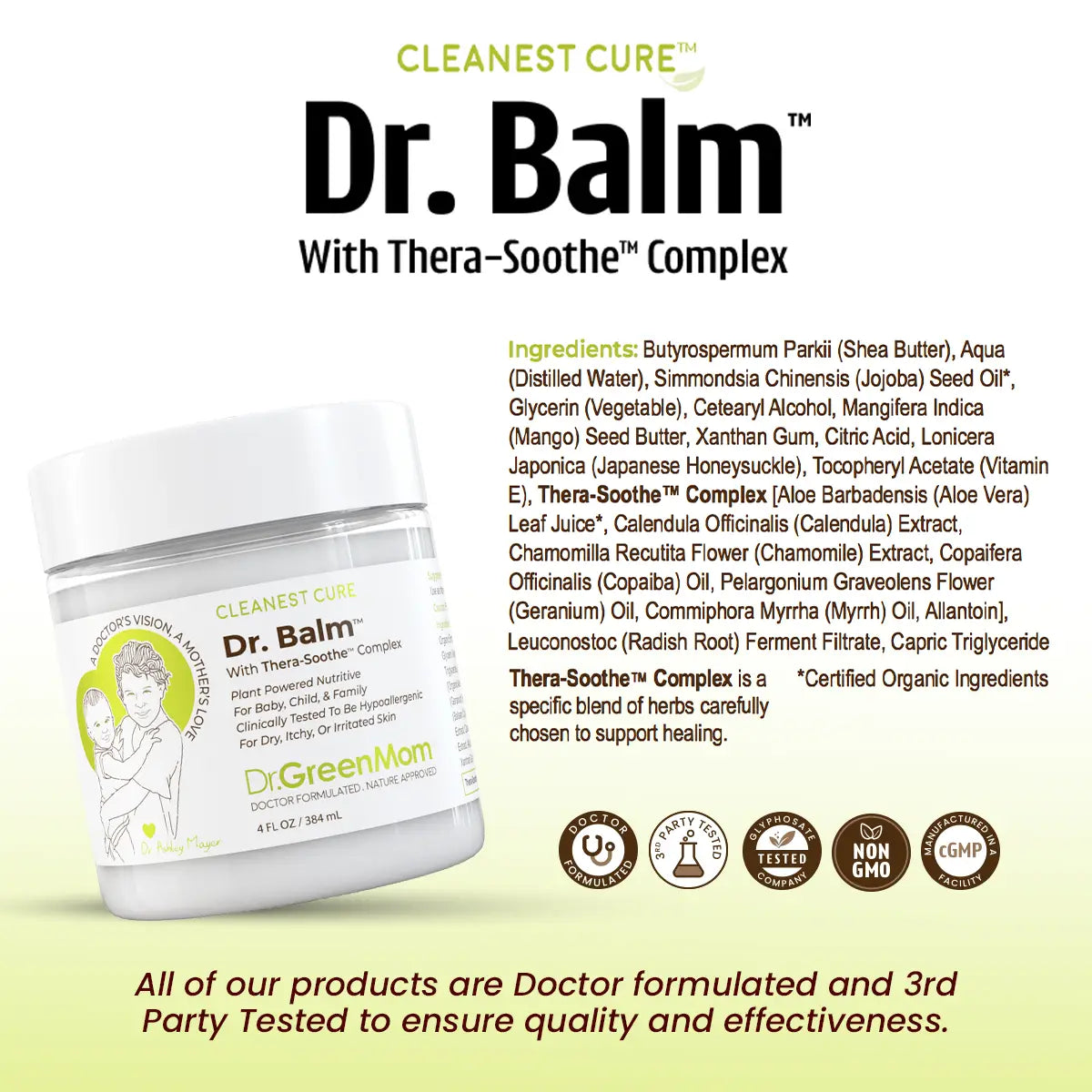 Cleanest Cure™ Dr. Balm™ (With Thera-Soothe™ Complex) - 4 oz.