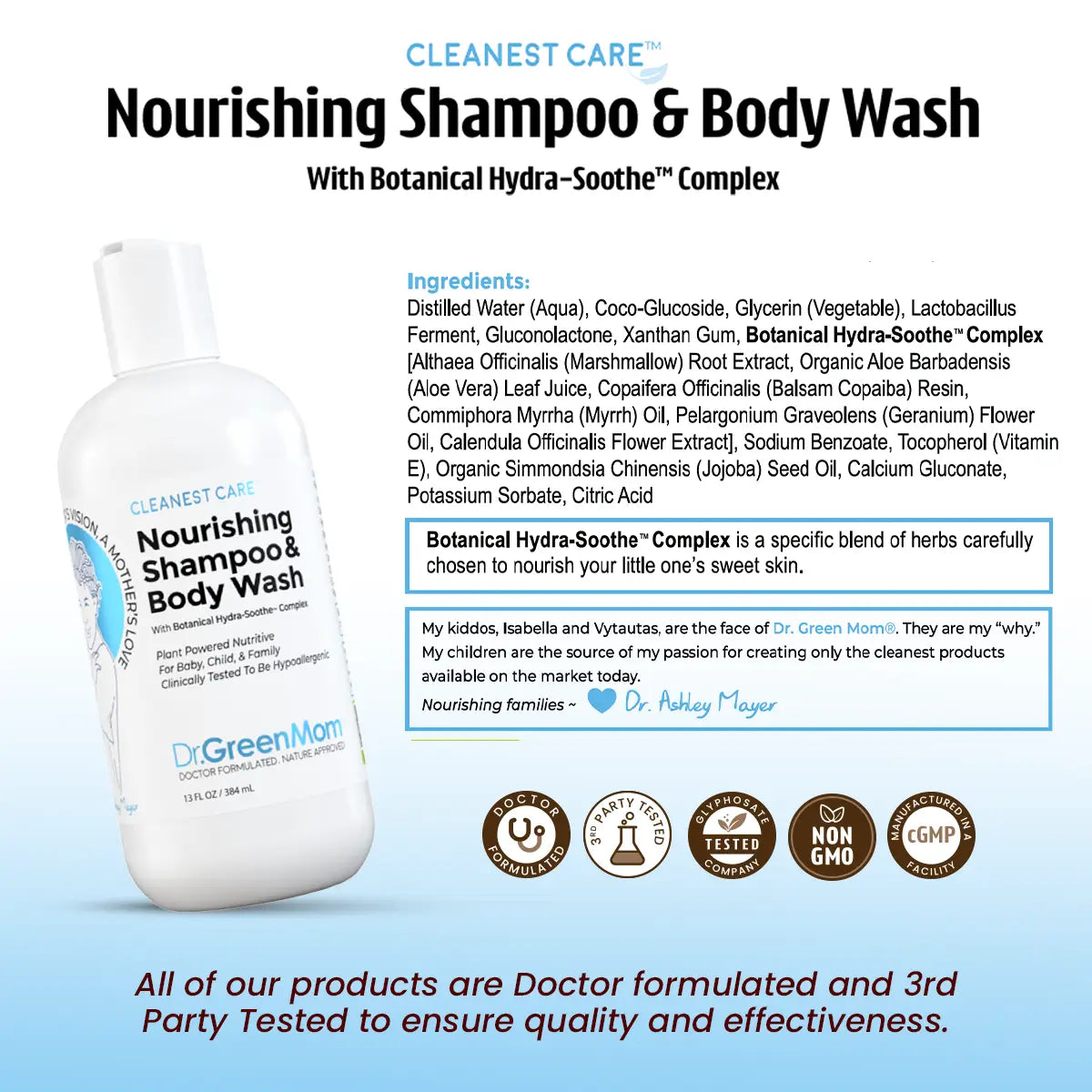 Cleanest Care™ Nourishing Shampoo & Body Wash (With Botanical Hydra-Soothe™ Complex) - 13 oz.