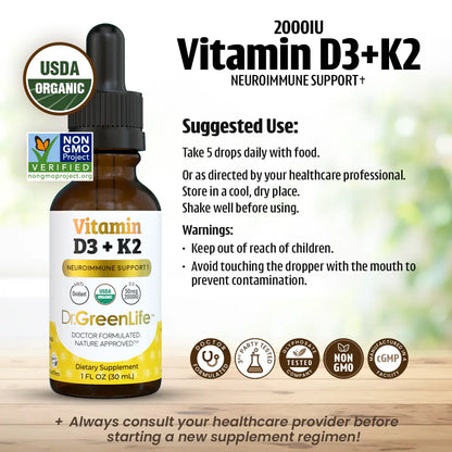 Vitamin D3+K2 (2,000IU)