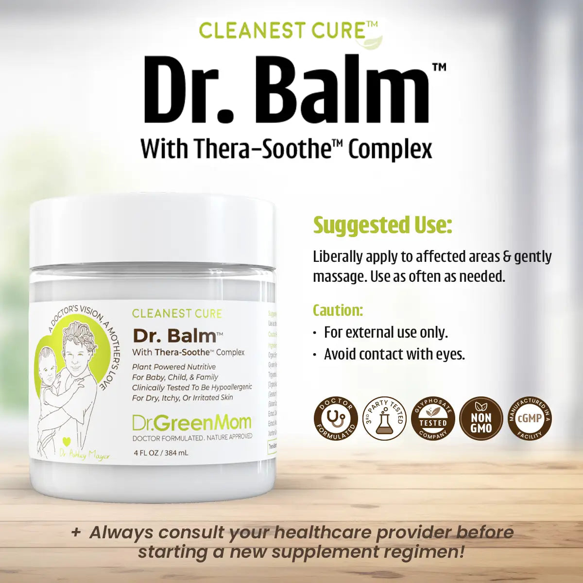 Cleanest Cure™ Dr. Balm™ (With Thera-Soothe™ Complex) - 4 oz.