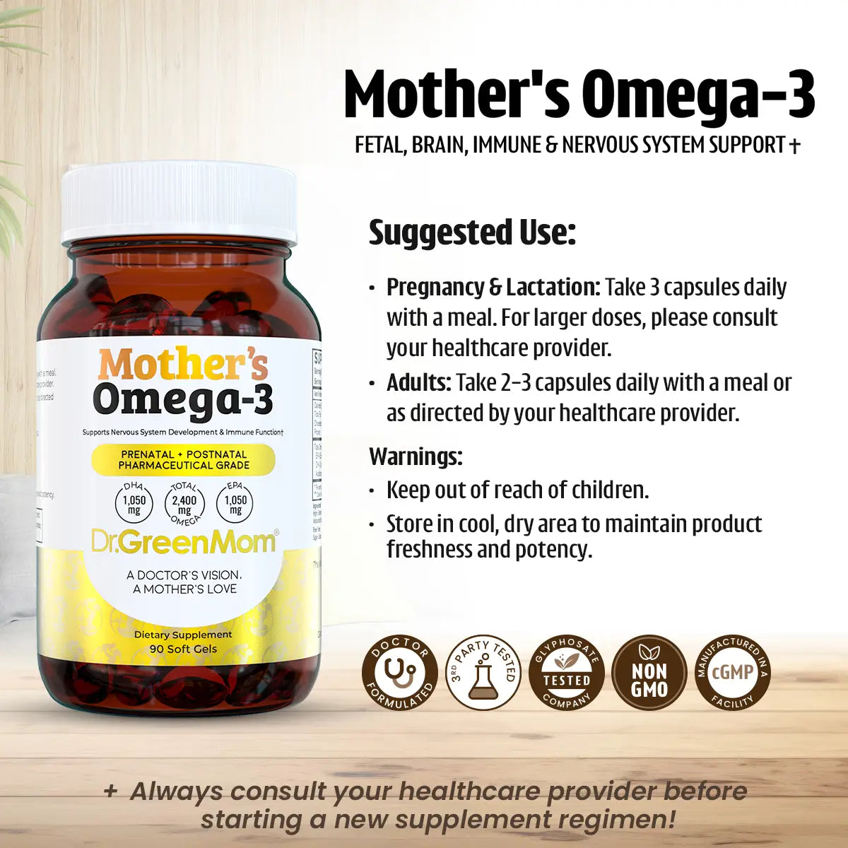 Mother's Omega-3 Pharmaceutical Grade