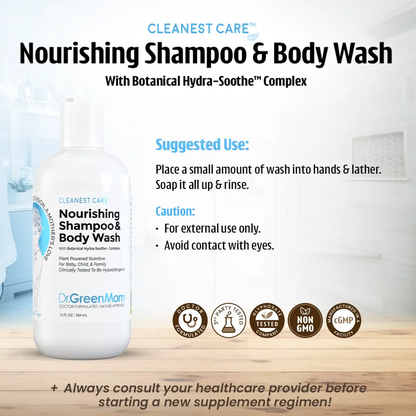 Cleanest Care™ Nourishing Shampoo & Body Wash (With Botanical Hydra-Soothe™ Complex) - 13 oz.