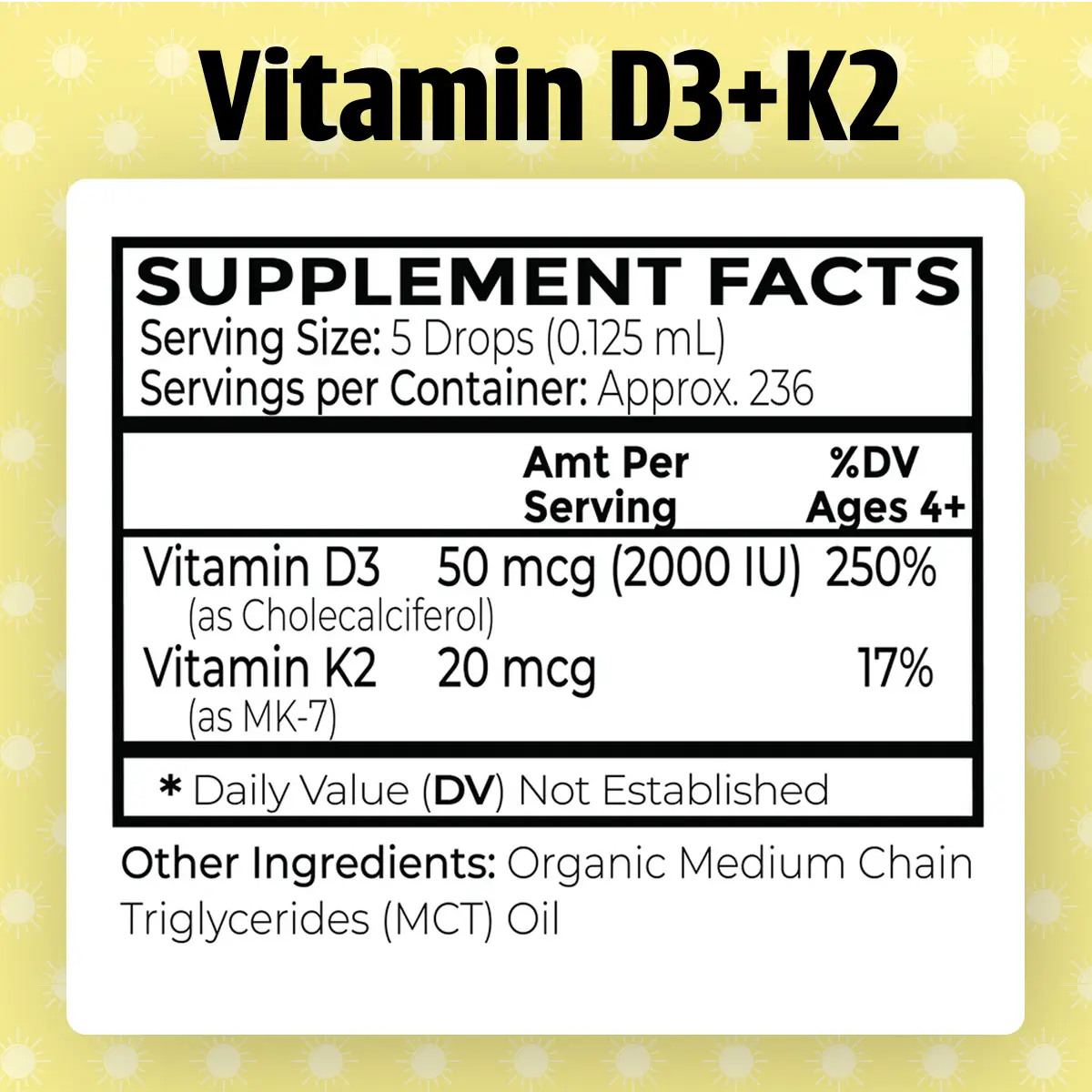 Vitamin D3+K2 (2,000IU)