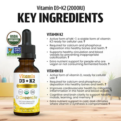 Vitamin D3+K2 (2,000IU)