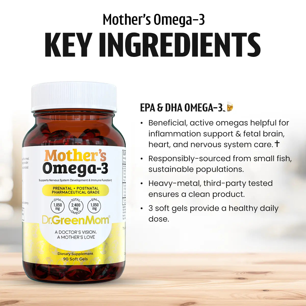 Mother's Omega-3 Pharmaceutical Grade