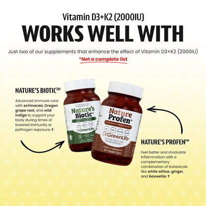 Vitamin D3+K2 (2,000IU)