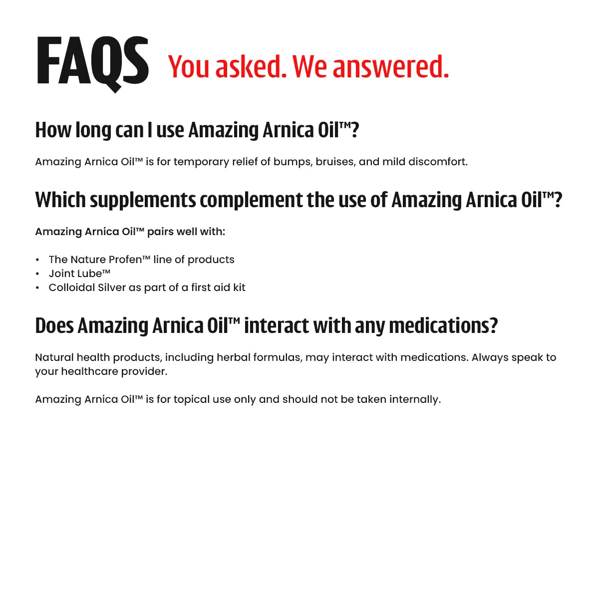 Amazing Arnica Oil™