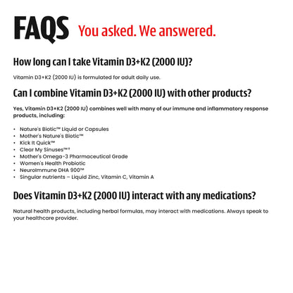 Vitamin D3+K2 (2,000IU)