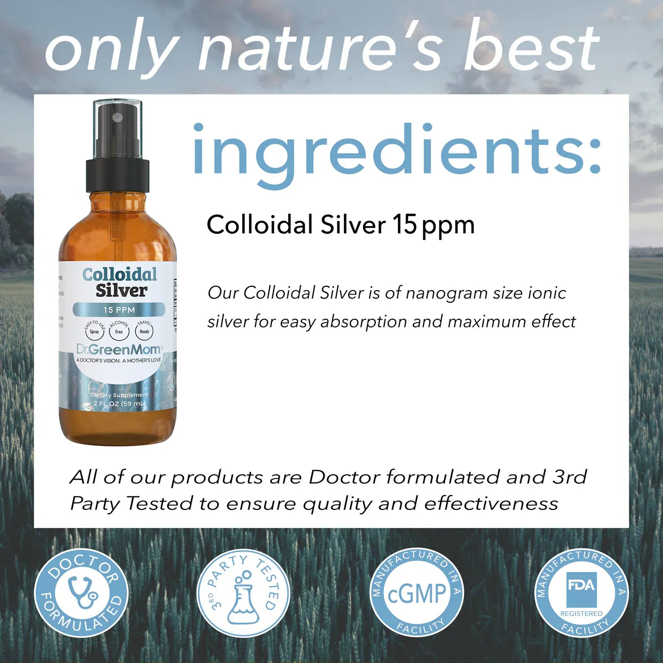 Colloidal Silver 15ppm