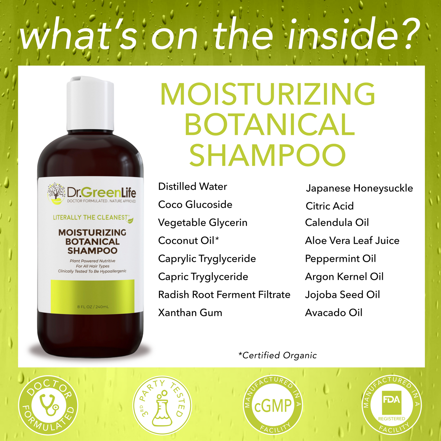 Moisturizing Botanical Shampoo (For All Hair Types) - 8 oz.