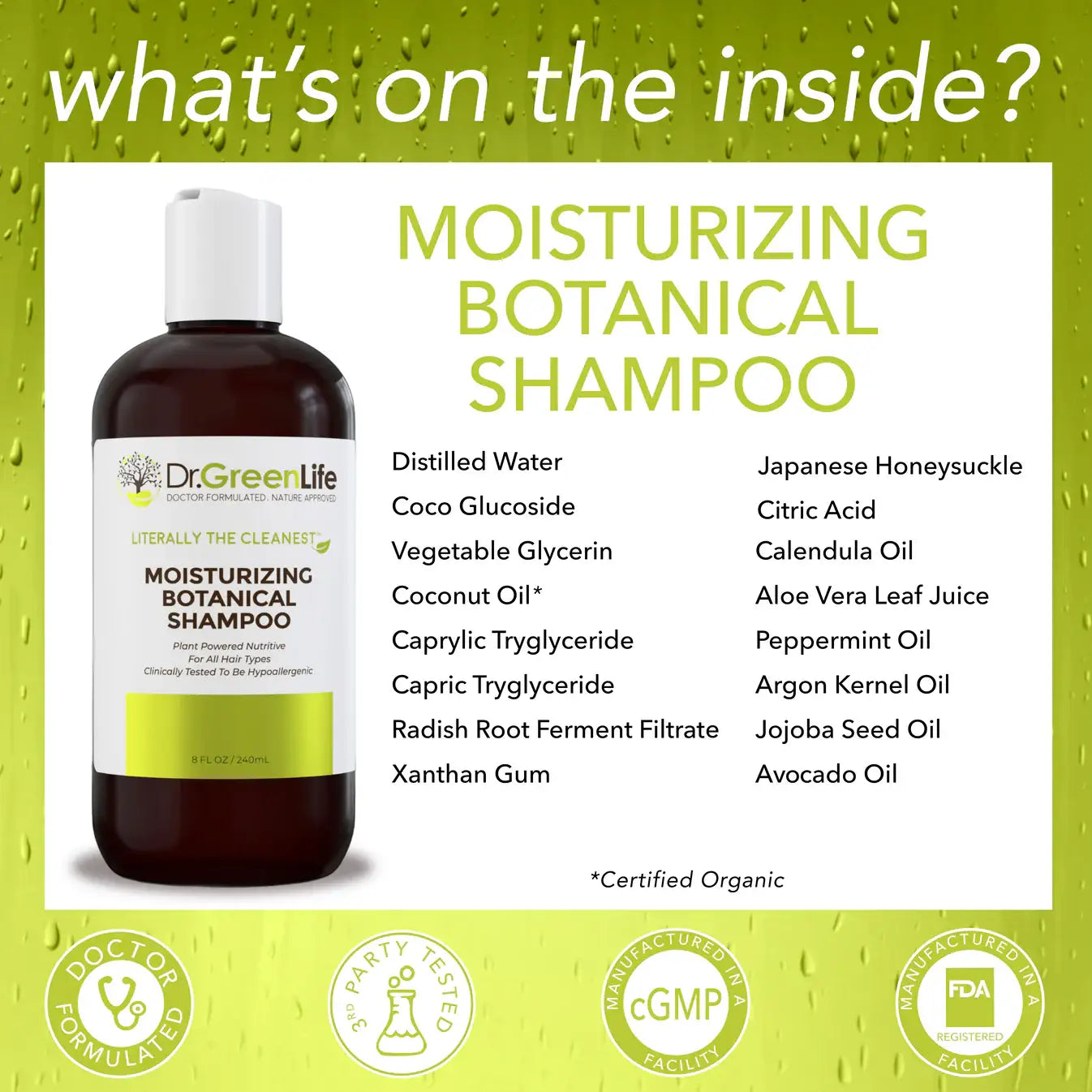 Literally The Cleanest™ Moisturizing Botanical Shampoo (For All Hair Types) - 8 oz.