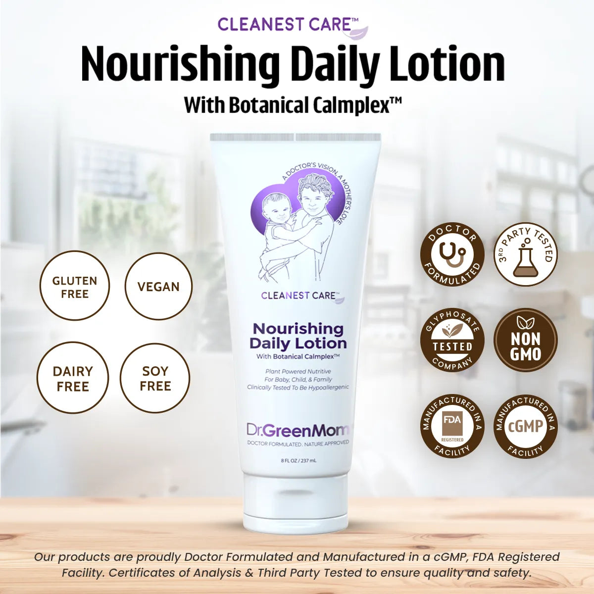 Cleanest Care™ Nourishing Daily Lotion (With Botanical Calmplex™) - 8 oz.